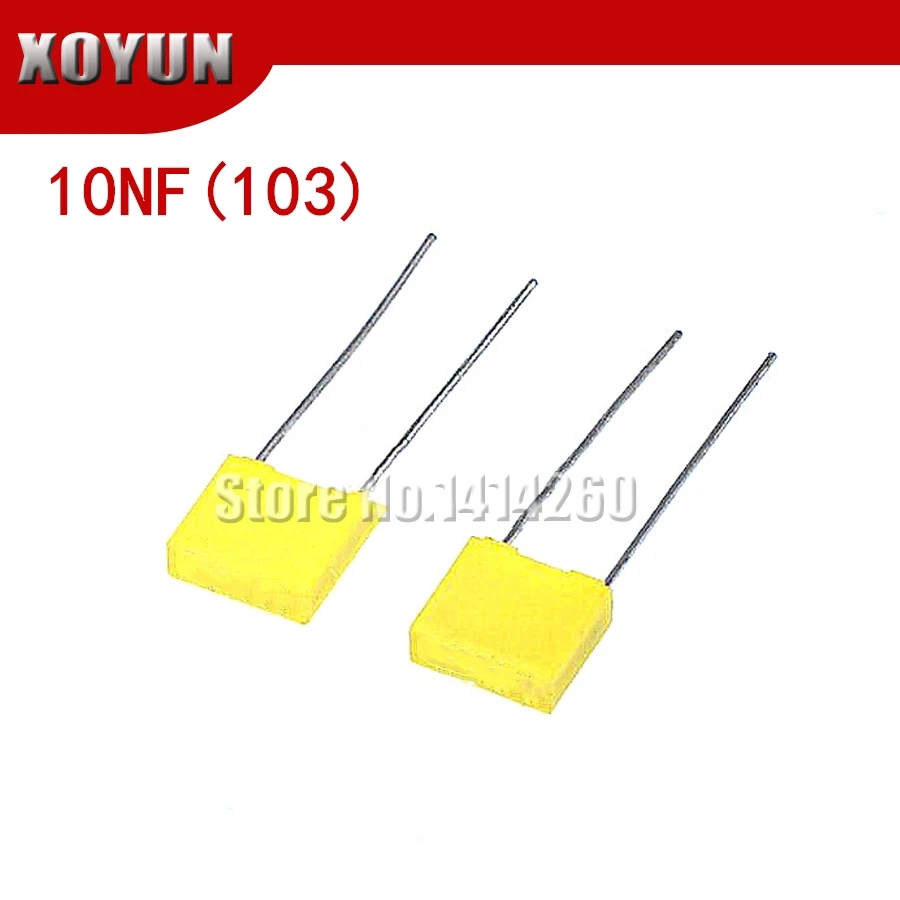 20 шт. корректирующий конденсатор 10NF 103J 100V 100V103J 5 мм полипропиленовый безопасный пластиковый пленочный конденсатор новый оригинальный
