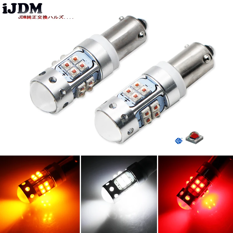 (2) Ксеноновые белые 16 SMD лампы BAX9S H6W H21W T4W 150 degress светодиодный сменный фонарь для