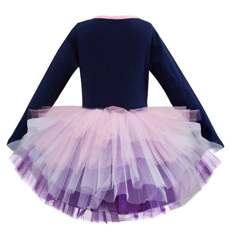 Autumn Winter Girls Tutu Dress Casual Long Sleeves Outfits Kids Dresses For Girl Clothing Princess Unicorn Party Costume | Детская