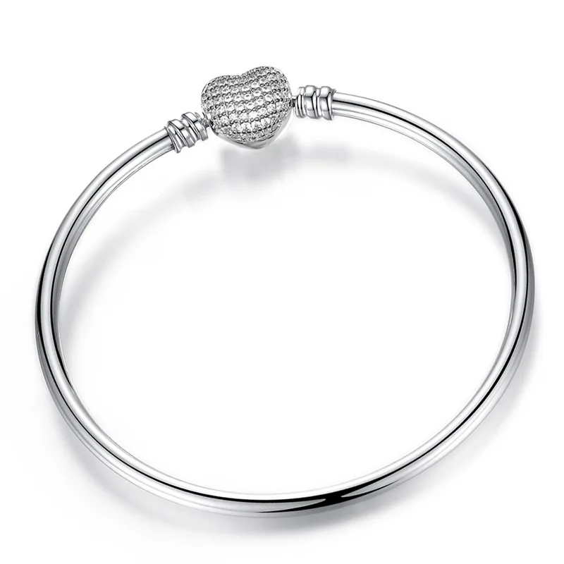 Fit Pandora, роскошный брендовый браслет, бисер, Mujer,, браслет, прозрачный, CZ, основа, змеиная цепочка, подвески для женщин, ювелирное изделие