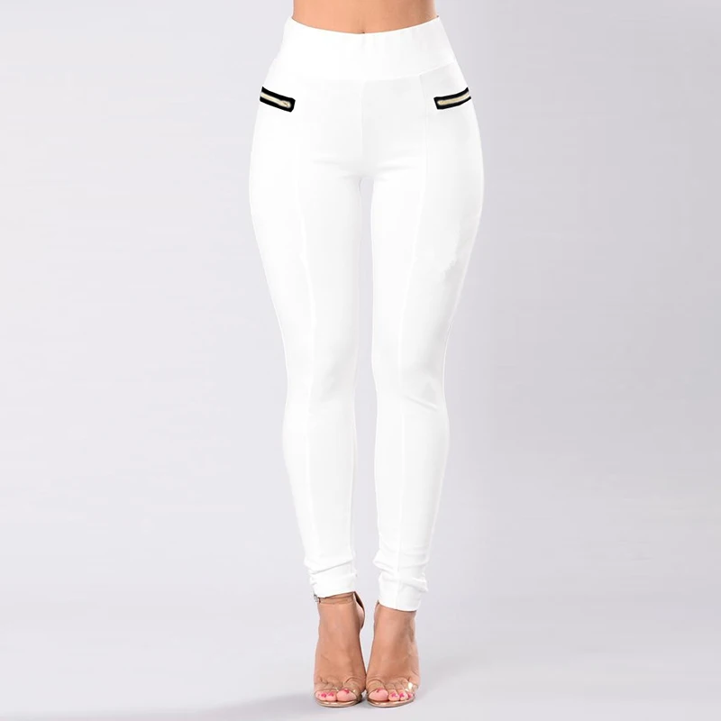 Женские узкие брюки CHRLEISURE повседневные с высокой талией на молнии брюки|Брюки| |