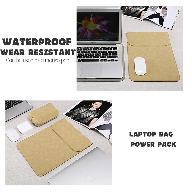 Чехол для ноутбука с магнитной пряжкой для Macbook Air Pro 11 12 13,3 15,6 Asus Dell hp notebook Sleeve 13,3 15 водонепроницаемый матовый чехол