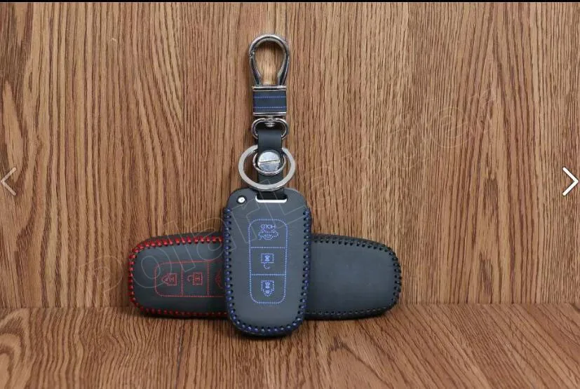 Только красный автомобильный аксессуар чехол для автомобильного ключа кожаный