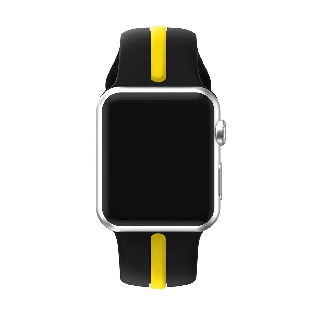 Мягкий спортивный силиконовый сменный ремешок для Apple Watch Series 1/2/3 38 мм 42 наручных