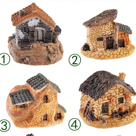 8 Стили Каменный Дом Фея Сад Миниатюрный Корабль Micro Коттедж Пейзаж Украшения Для