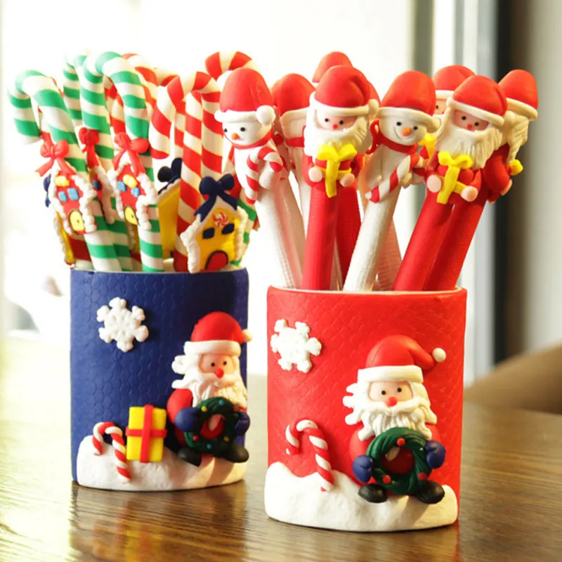 Рождественское украшение для дома костыли шариковая ручка с рождественским