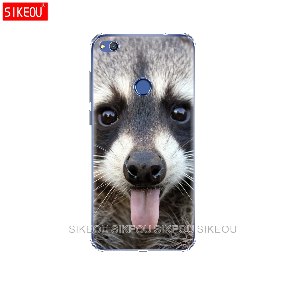 Силиконовый чехол для телефона Huawei P20 P7 P8 P9 P10 Lite Plus Pro 2017 P Smart 2018 енот красная панда