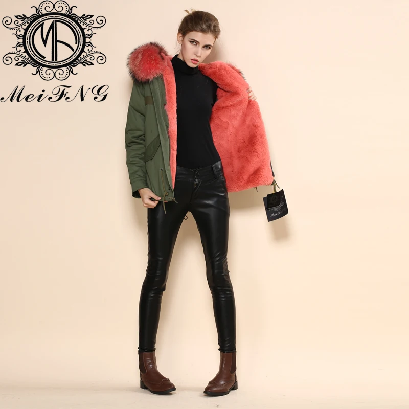 

Fur-trimmed cotton parka Italy name brand mr or mrs fur for men/woman