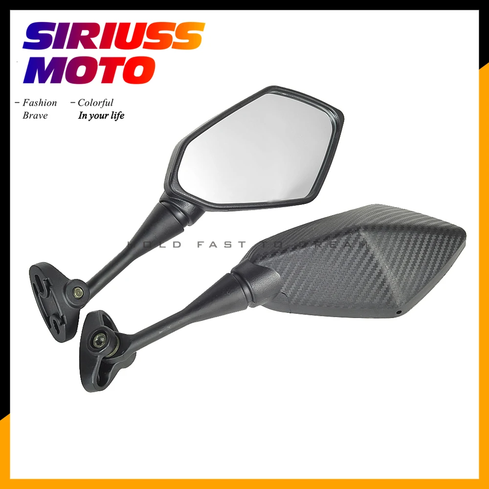 

Carbon Look Motorcycle Mirror Motocross Scooter Rear View Mirror Case for Ducati APRILIA Honda Yamaha Kawasaki Suzuki