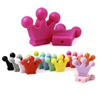 TYRY.HU 10 шт. корона жемчужина силиконовые игрушки для прорезывания зубов 30 мм бусины для силиконовой цепочки для пустышки Сделай Сам детский подарок для прорезывания зубов