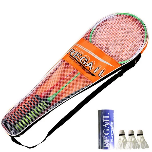 2PCS with Ball 1 пара ракетка для бадминтона, высокоэластичная губчатая рукоятка с сумкой для мужчин и женщин, унисекс - Цвет: 2PCS with Ball