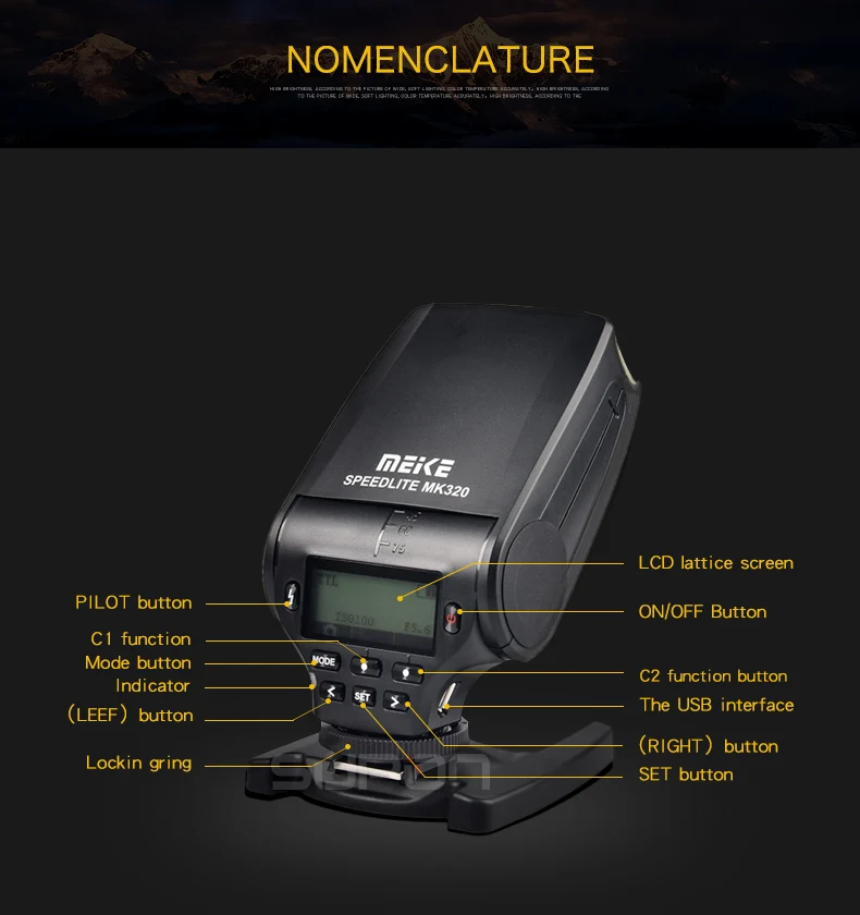 Вспышка Meike MK320 TTL Speedlite MK 320 для Olympus E M10 OM D M5 II M1 ручка PL6 PL7 P5 PL5 Panasonic Lumix|flash speedlite|meike