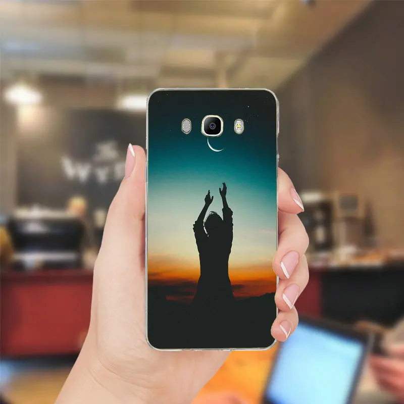 Силуэт человека небесно-одиночество Силиконовые чехлы ТПУ телефон для Samsung Galaxy J1