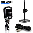 Металлический Настольный держатель для микрофона с разъемом 3,5 мм, профессиональный Классический Динамический винтажный Держатель для микрофона в стиле ретро, серия Mike 55SH ll