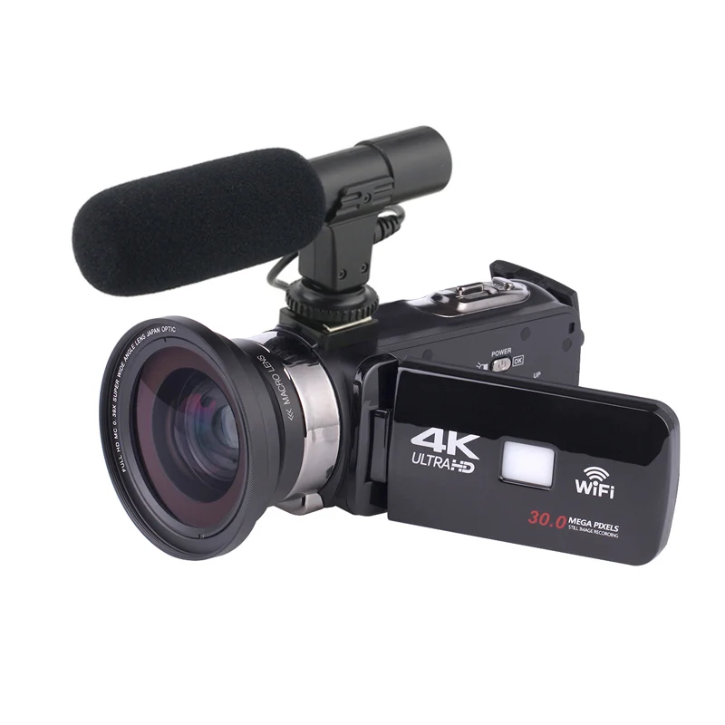 4K Оригинальная видеокамера KOMERY, поддержка 4 K, Wi-Fi, ночное видение, 3,0 дюймов, сенсорный ЖК-экран, покадровая фотография, три года гарантии - Цвет: 4K