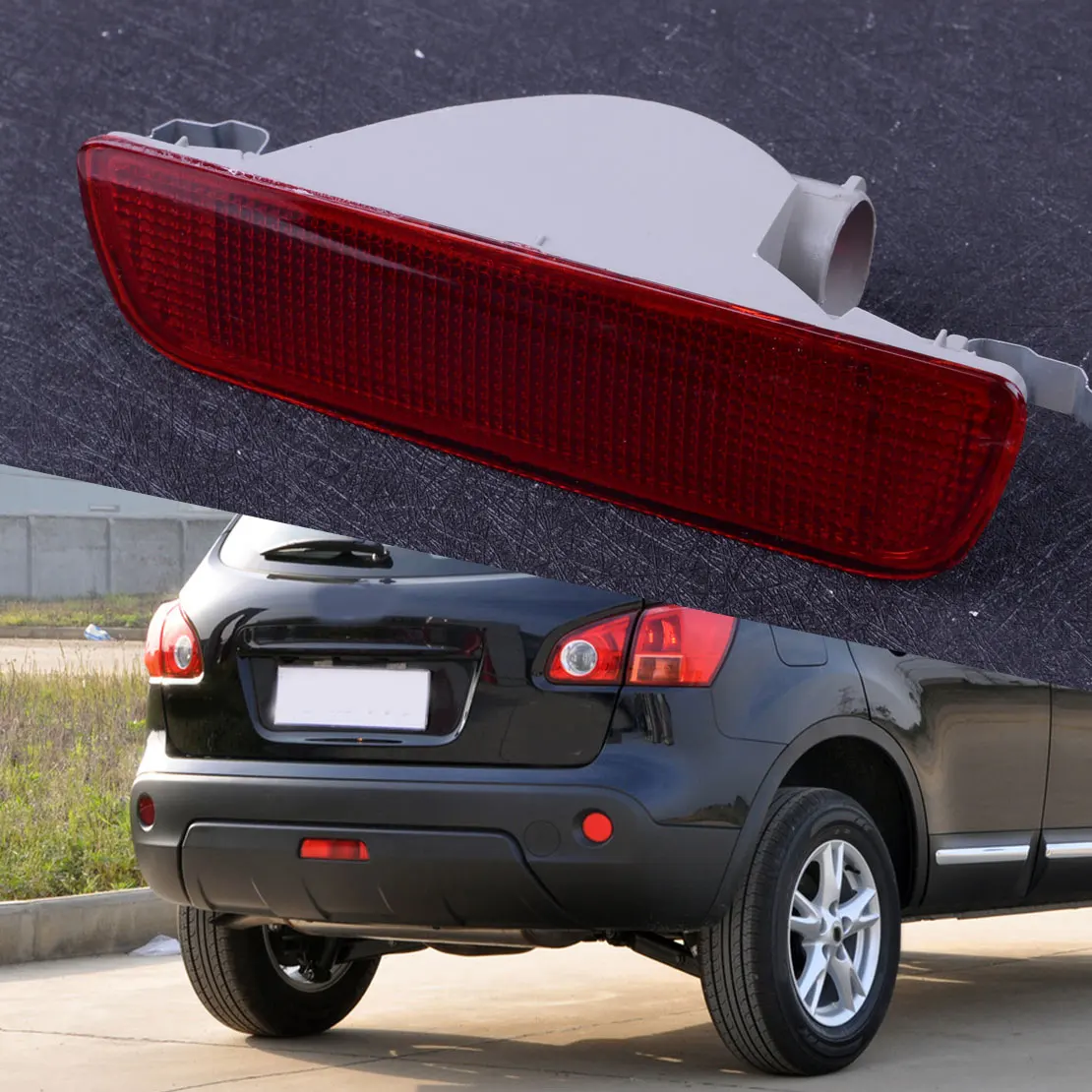 Подходит для Nissan Qashqai 2007 2008 2009 2011 2012 2013 красный задний бампер заднего бампера противотуманная фара заднего тормоза задний фонарь свет лампы