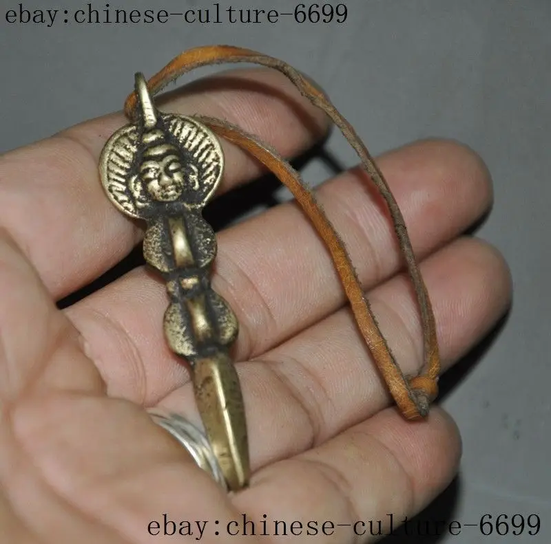 Тибетский буддистский храм Бронзовая статуя Будды Дордже Phurpa Pestle Vajra Talismans|Статуи