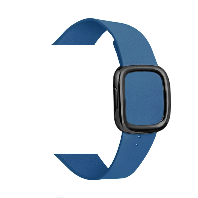 Cape Blue 2 Кожаная Петля ремешок для apple watch группа 5 4 44/40 мм современный стиль браслет на запястье, аксессуары для наручных часов iWatch серии 3/2/1 42/38 мм - Цвет ремешка: Cape Blue 2