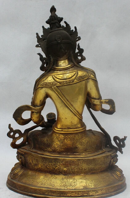 13 &quotТибет Буддизм Бронзовый Свинка Ваджрадхара Ваджрабхайравы Богиня Сиденья
