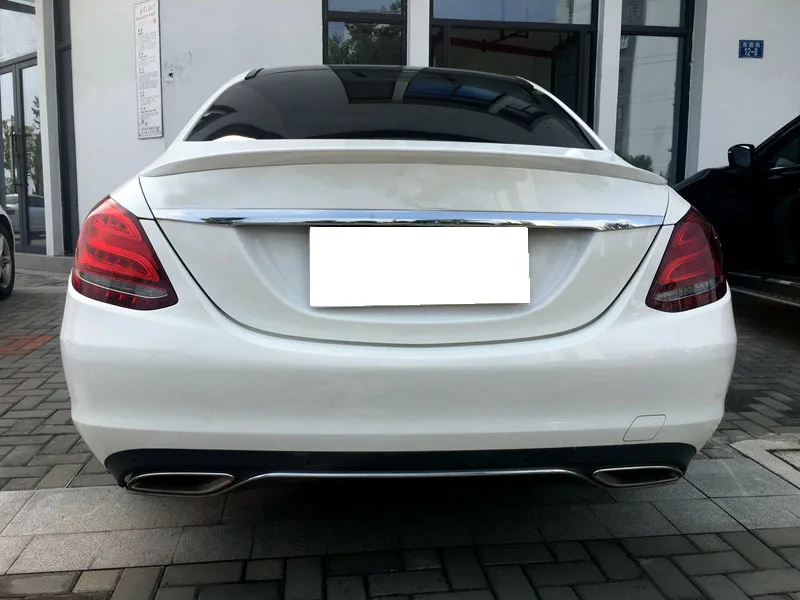 Для Mercedes Benz W205 C-class задняя надрезаемая подкладка, ABS Материал грунтовка цвет автомобиля хвост декоративное крыло