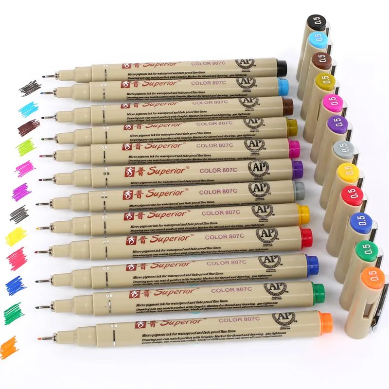 Маркеры для рисования эскизов 12 цветов 0 5|pens for drawing|art marker penart markers |