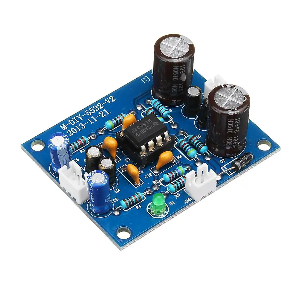 LEORY NE5532 DC 12-35V Amplifier Board OP-AMP HIFI Preamplifier Signal bluetooth Amplifier Board