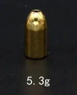 Smooth 5.3g 10 шт. резьба медный шар кулон рыболовные крючки металлические приманки из свинца голова грузила глубокая вода пуля Вес рыболовные принадлежности PESCA - Цвет: Smooth 5.3g