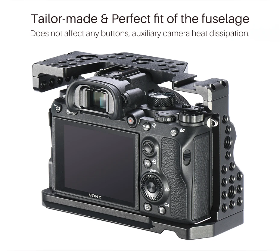 UURig C-A73 клетка для камеры для sony A7III Стандартный Arca-style быстросъемная пластина с верхней ручкой для sony a7iii A7R3 A7M3