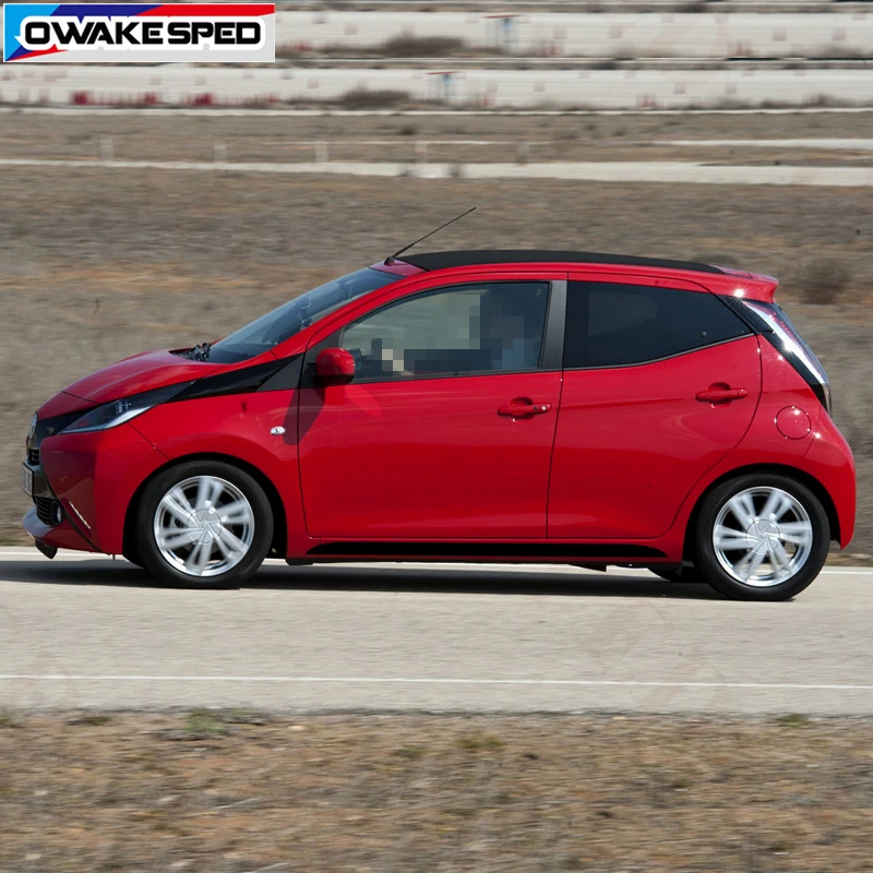 Спортивные наклейки на дверь и боковую юбку для Toyota AYGO 2014 2018 гоночный Стайлинг