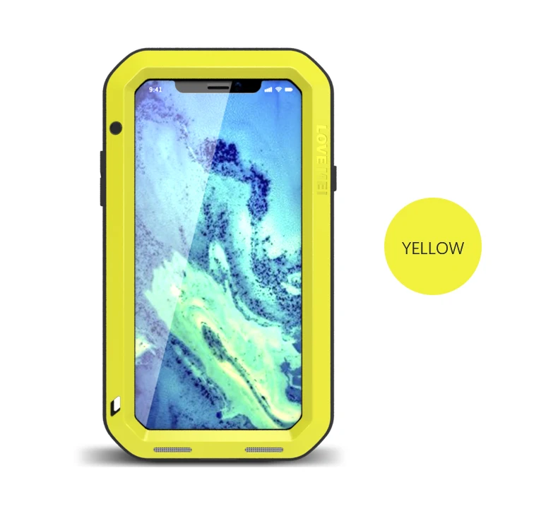 Love Mei металлический чехол для iPhone X XS MAX XR противоударный чехол для телефона чехол для iPhone 7 8 Plus прочный полный корпус анти-осень Броня чехол