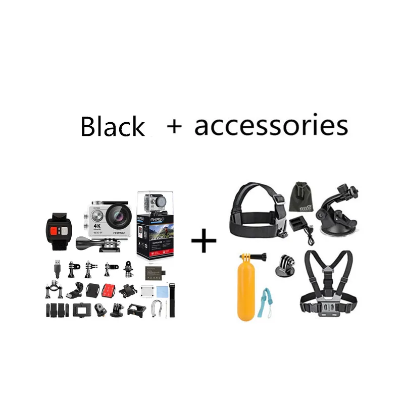 Оригинальная Экшн-камера AKASO 4K EK7000 с дистанционным управлением Ultra HD 4K WiFi 1080P 60fps спортивная водонепроницаемая профессиональная камера - Цвет: Bundle white
