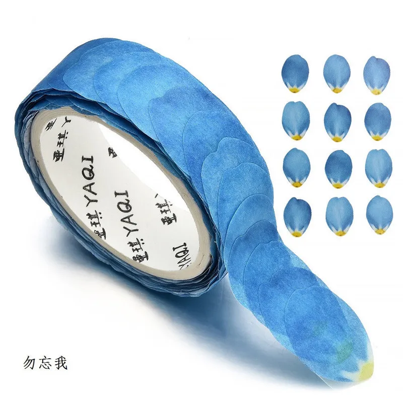 Forget Me Not Flower Горячая 200 шт/цветочный сверток лепесток Васи декоративная лента Сделай Сам маскирующая лента аромат Сакура Скрапбукинг Стикеры для дневника - Цвет: Forget Me Not Flower