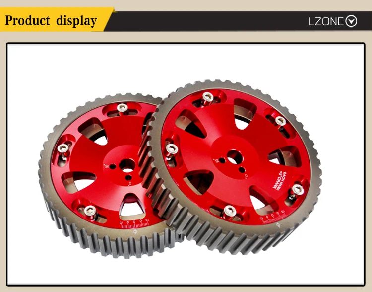 Lzone-температура 2 шт. Cam шкив для MITSUBISHI EVO 1 2 3 4 5 6 7 8 9 ECLIPSE 4G63 красный JR6538R