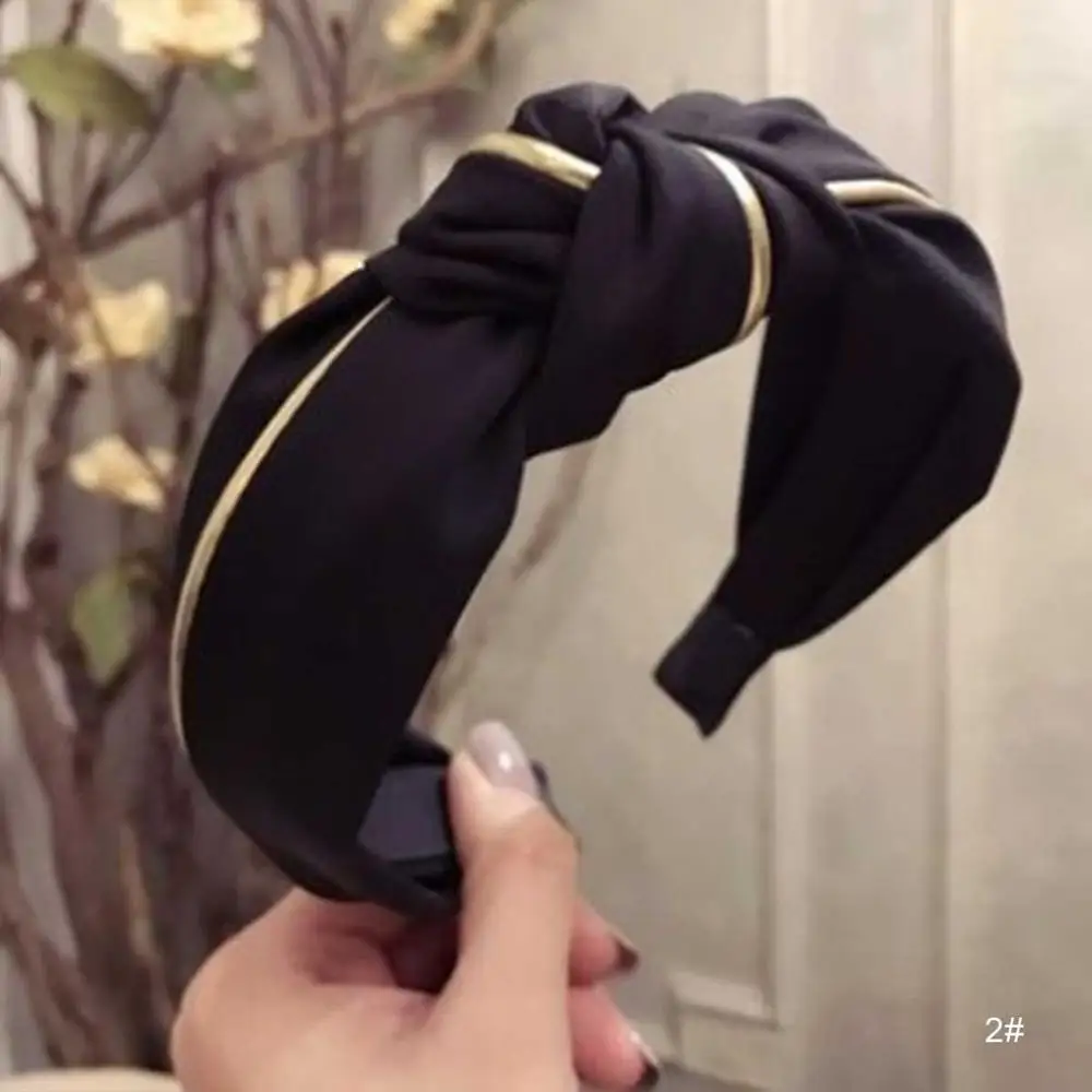 Fashion Pearl Hair Accessories Adlut High Elastic Lattice Knot Hair Band for Women Headband For Girls Hairband Hair Hoop Turban - Цвет: 14