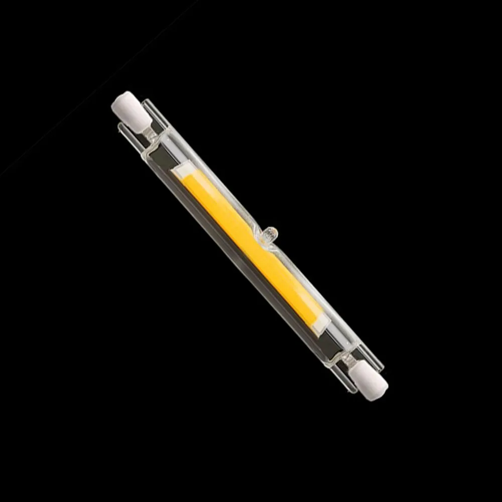 COB R7S LED стеклянная трубка j78 r7s 4 Вт 78 мм 500лм светодиодные лампы j118 cob 8 118 1000ЛМ AC220V 240V