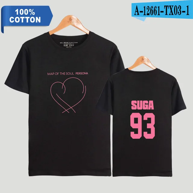 Хлопковая футболка в Корейском стиле Kpop JIMIN SUGA JIN карта душа персональная Футболка с принтом мужские/женские унисекс Топы с коротким рукавом - Цвет: 21