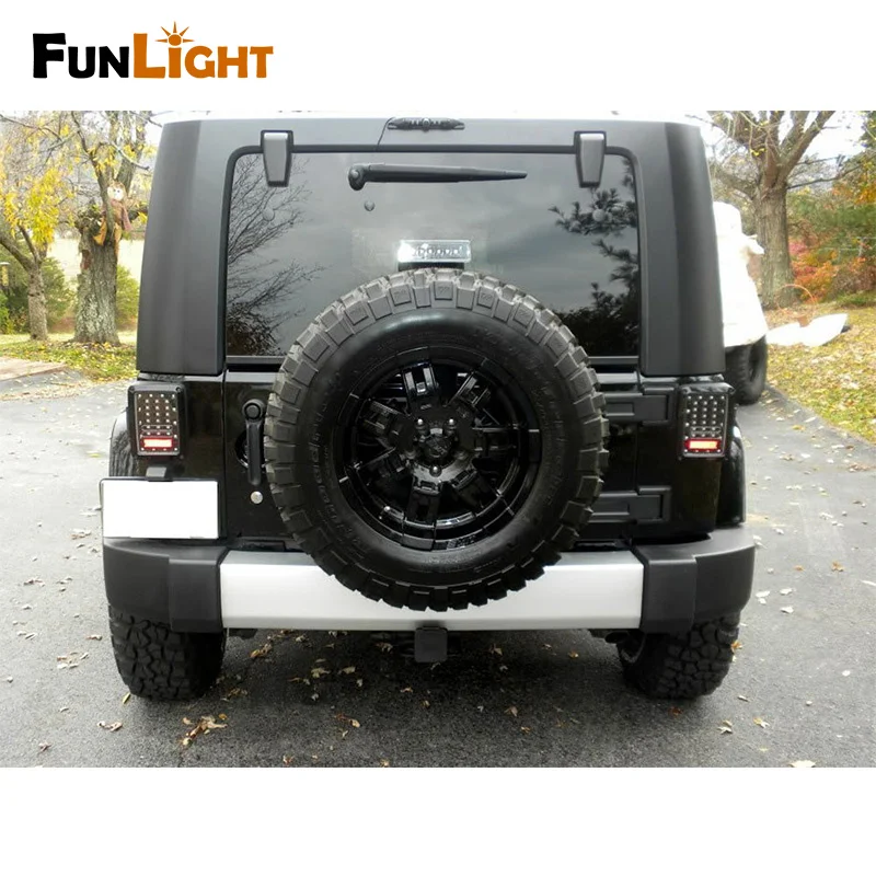FADUIES светодиодный задний светильник прозрачные линзы для 07 17 Jeep Wrangler JK JKU Rubicon Sahara