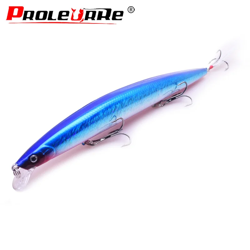 

Proleurre Minnow Wobblers Fishing Lure 18.5cm 22g Swim Bait with Feather Hooks Artificial Hard Bait Crankbait Fishing Tackle