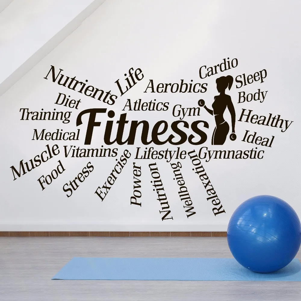Декор для фитнес клуба спортивный зал слова мотивирующая фотография тренировка