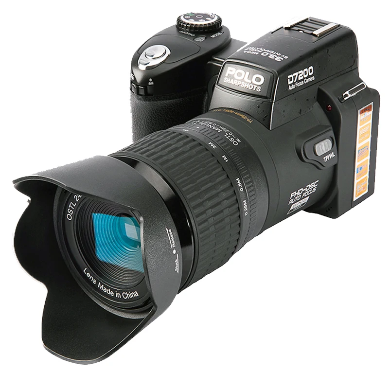 D7200 цифровые камеры 13MP DSLR камеры 24X телеобъектив и 8X цифровой зум широкоугольный объектив СВЕТОДИОДНЫЙ прожектор