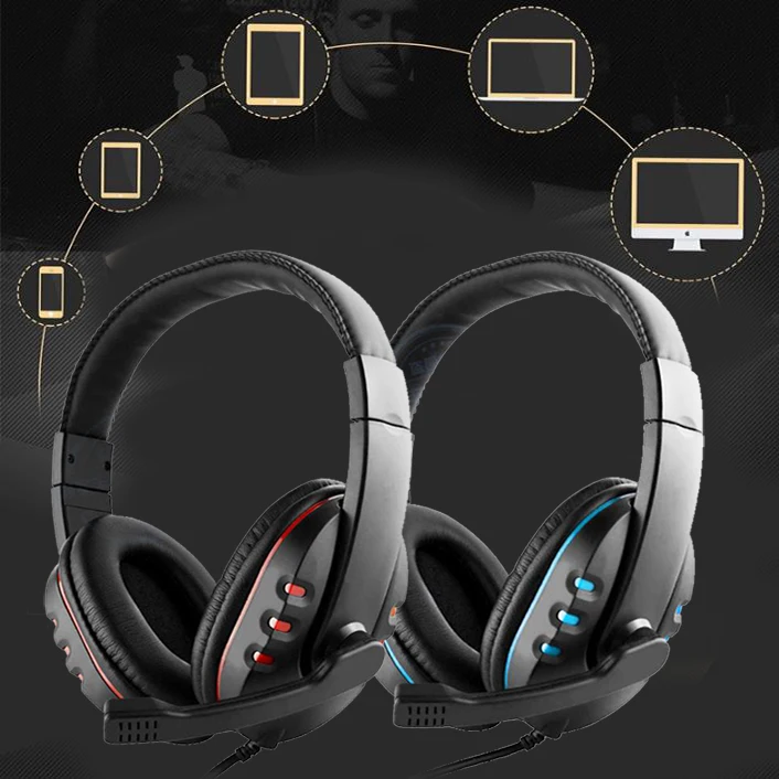 Проводная игровая гарнитура стерео наушники с микрофоном для PC Gamer Player Casque