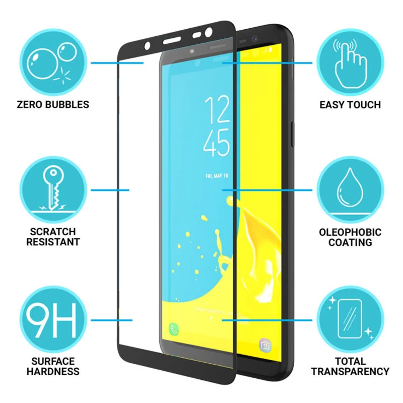 Защитное стекло для samsung J6 для Galaxy J4 Plus закаленное стекло samsun J 4 6 J6plus J4plus защитная пленка Samsyng 4j 6j
