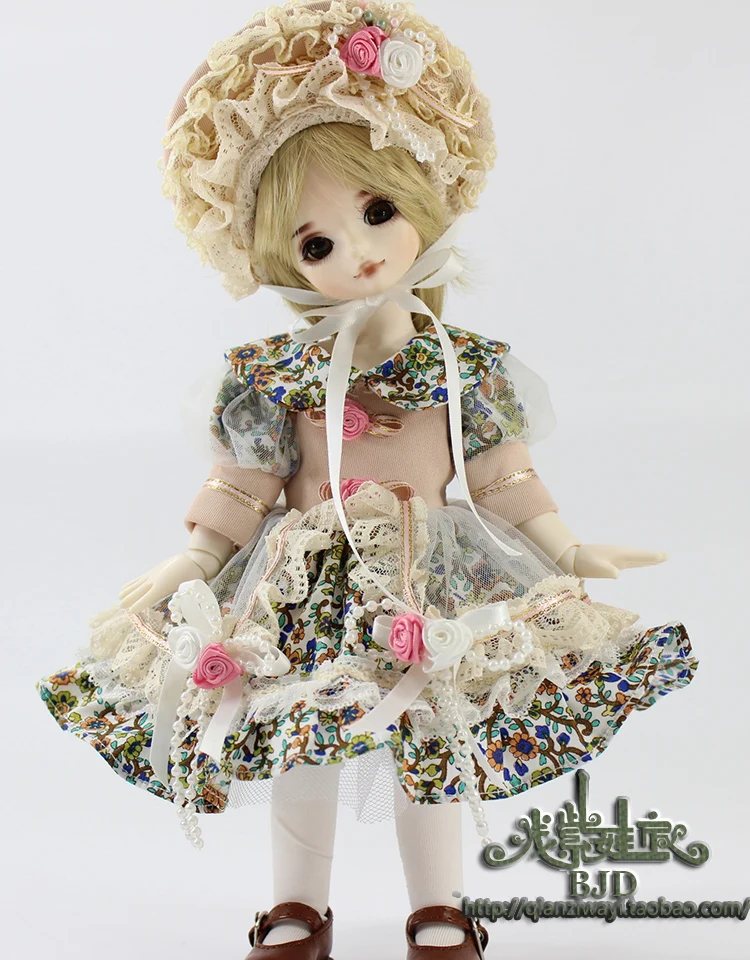 1/6 1/4 1/3 масштаб BJD аксессуары платье+ шляпа костюм для BJD/SD куклы, не включены куклы, обувь, парик и аксессуары 18D1563