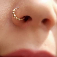 nose ring piercing jewelry handmade gold filled punk nose rings faux vintage charm hoop fake piercing grillz jewelry