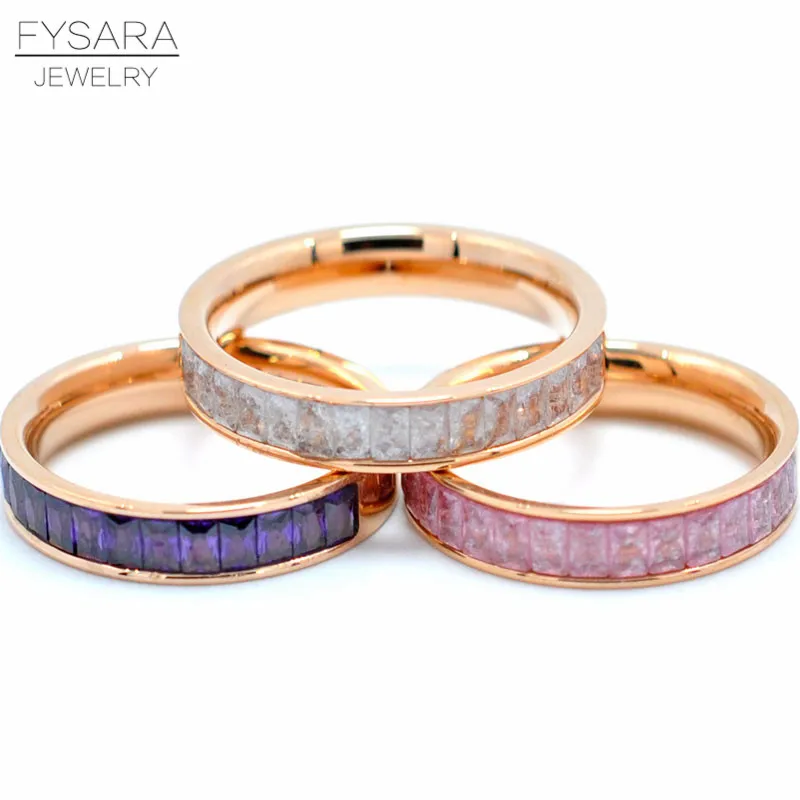FYSARA роскошный мульти Цвет AAA кольцо с кристаллами для женщин модное ювелирное