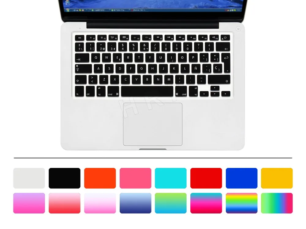 Английская испанская клавиатура 2 шт для Macbook Air Pro Retina 13 15 Защитная пленка