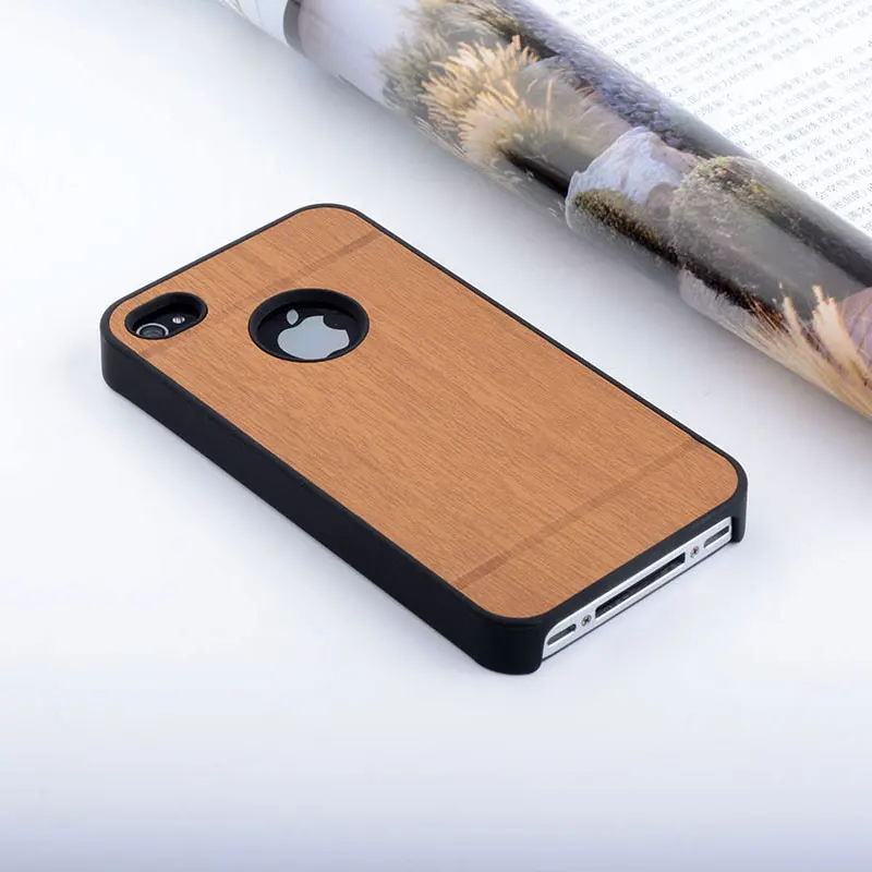 Чехол для iphone 4 из дерева с твердым чехлом поликарбоната классический винтажный