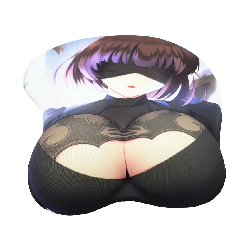Игровые 3D коврики для мыши NieR:Automata 2B Женская грудь коврик с силиконовым гелем