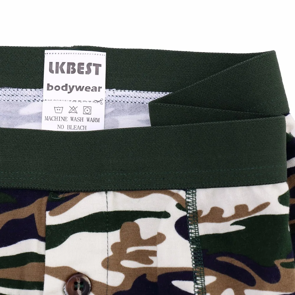 LKBEST 6 шт./партия новые модные камуфляжные длинные ноги мужские шорты-боксеры