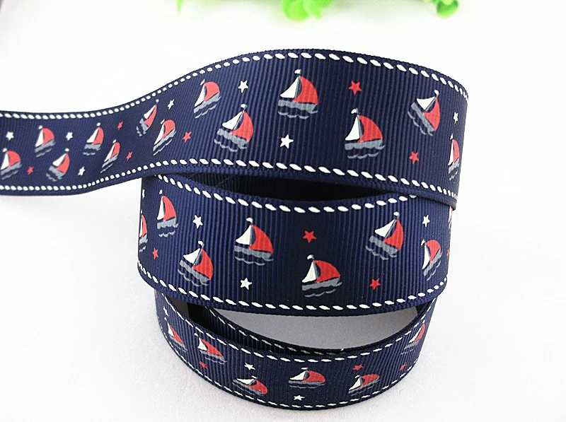 Новое поступление 2013 корсажная лента с принтом якоря 1 дюйм (25 мм) банты для волос